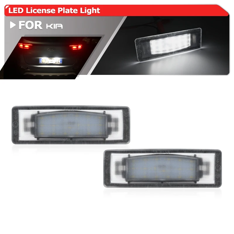 2x Replace OEM# 92501D9000 LED Rear License Plate Lights For Kia Sportage QL 2017 2018 2019 2020 2021 Canbus Parking Tag Lamps