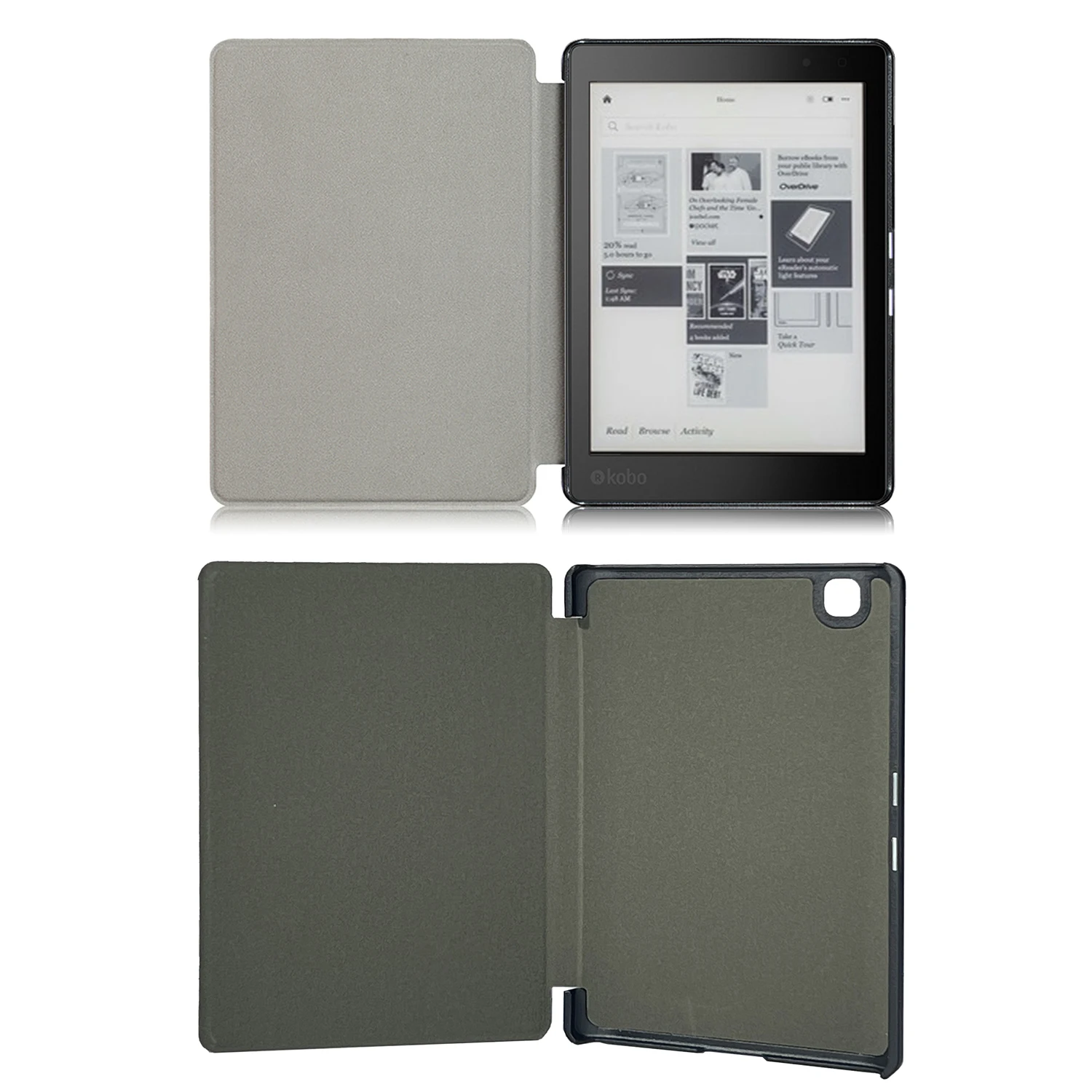 Leather Case for KOBO AURA  EDITION 2 Cover 6 Inch N236 eReader Ebook Funda Capa Folio Magnetic Auto Wake Sleep Print Book Cover