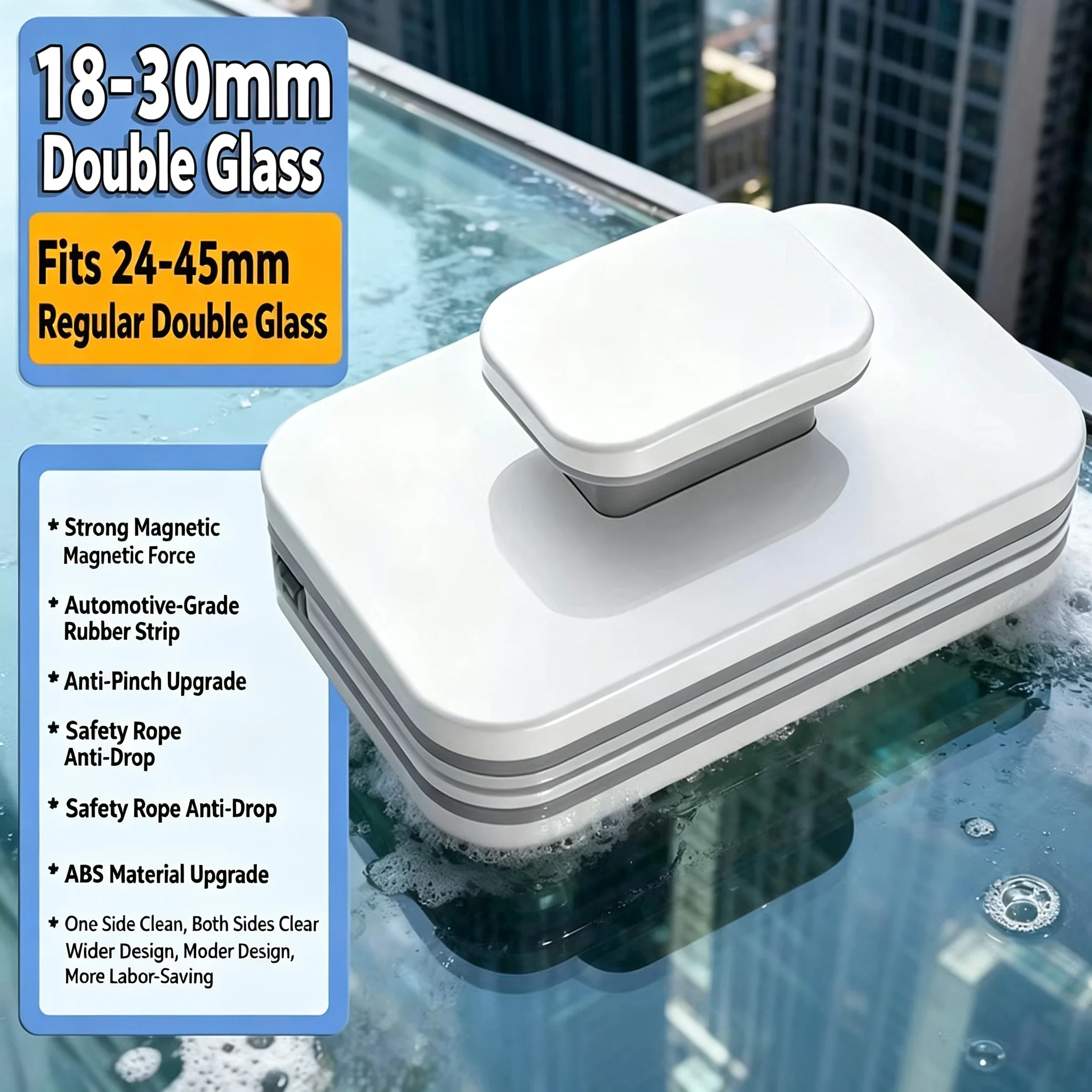 A fantastic household tool for cleaning windows – a high-powered magnetic window cleaner with two sides and two layers.