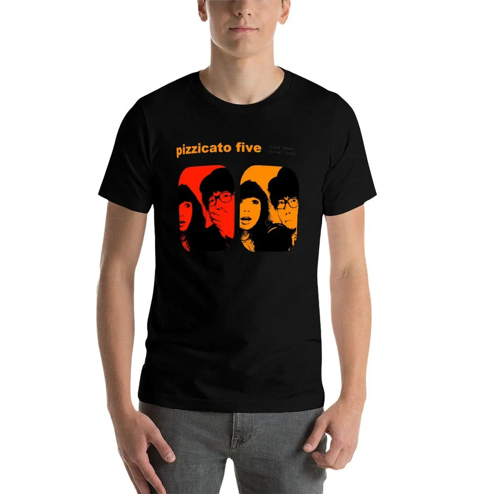 PIZZICATO FIVE ブラック Tシャツ L Pizzicato Five promotional T-Shirt T-shirts oversize sports fans