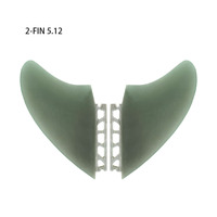 Improve Surfing Performance & KEEL Twin Dual Fins 5.12inch FUTURE Light Gray Fiberglass Surfboard Fins NEW