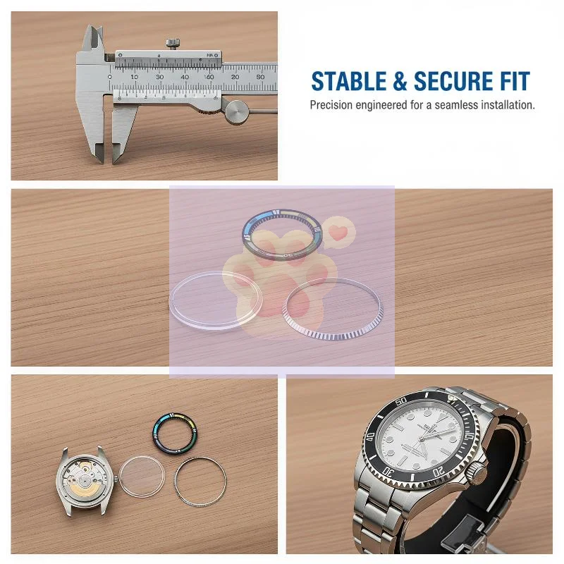 1Pcs Watch Steel Bezel Rim With Plastic Internal Mounting, Replacement Accessories For Watch 46941 46943