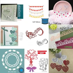 love heart lace metal cutting dies cut die mold Scrapbook paper craft knife mould blade punch Embossing stencils template