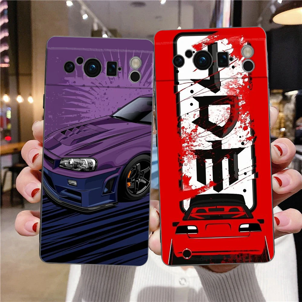 JDM Sports Cars Male Men Phone Case Cover for Google Pixel 8 7 6 7A 6A Pro 5G Shockproof Silicone Soft 8 Pro 5G Shell Capas Bags