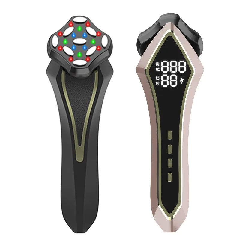 Facial lifting and tightening microcurrent home gel essence introduction massager
