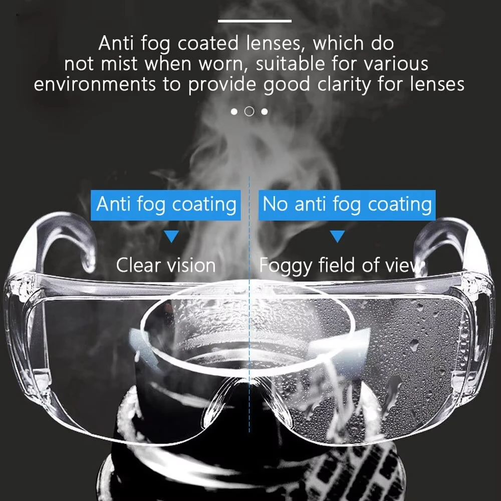 2/10 PCS Safety Protective Goggles Lens Thickness Anti-UV Blinds Water Gun Goggles Anti-impact Labor Protection Glasses
