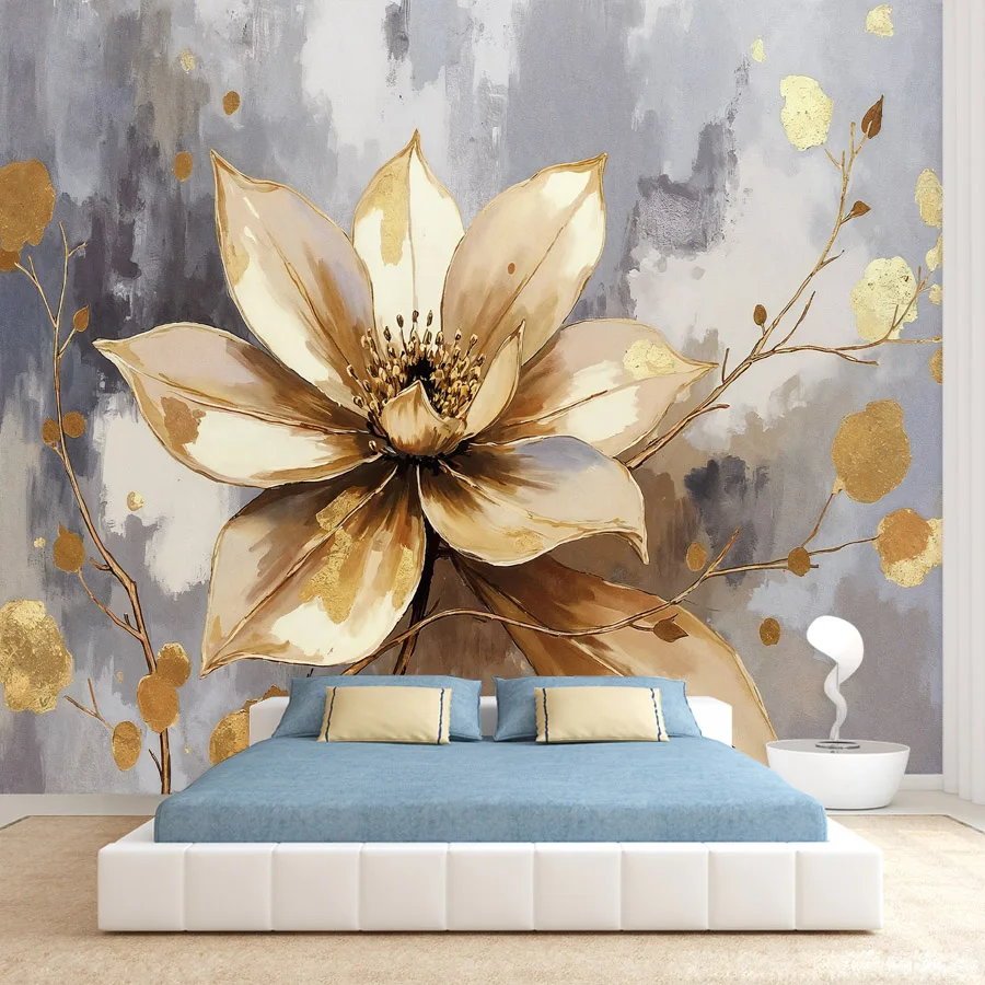9+ Painted Flower Design Wallpaper for Living Room, Self Adhesive Optional, Wall Papers Home Decor Panels Furniture Renovation