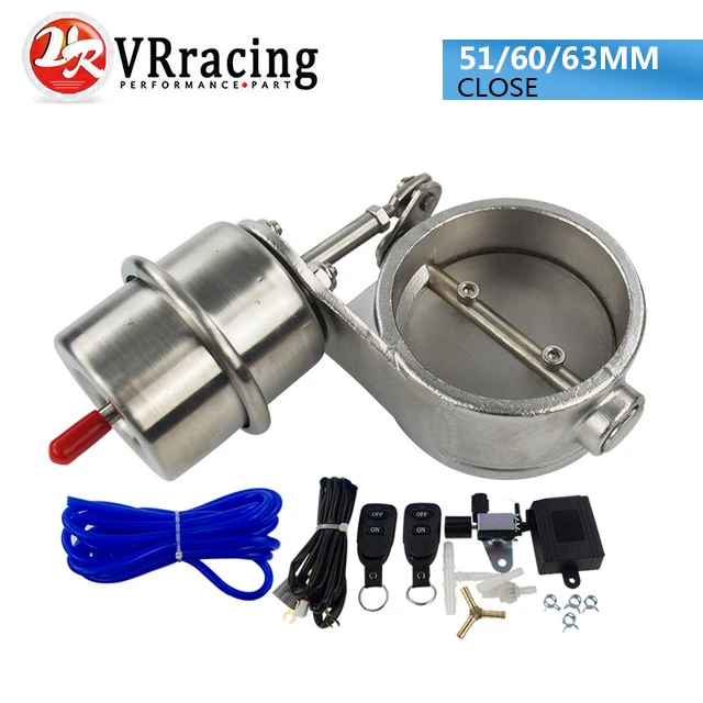 

VR - NEW vacuum Activated Exhaust Cutout Cut Out 2'' 51MM or 2.4" 60mm or 2.5" 63mm Close Style with Wireless Remote Controller