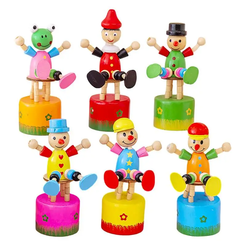 Push Up Toys Clown Figure Swing Clown Finger Puppet Function Clown Shape Children's Toy For Kids Room Home Decoration Gifts