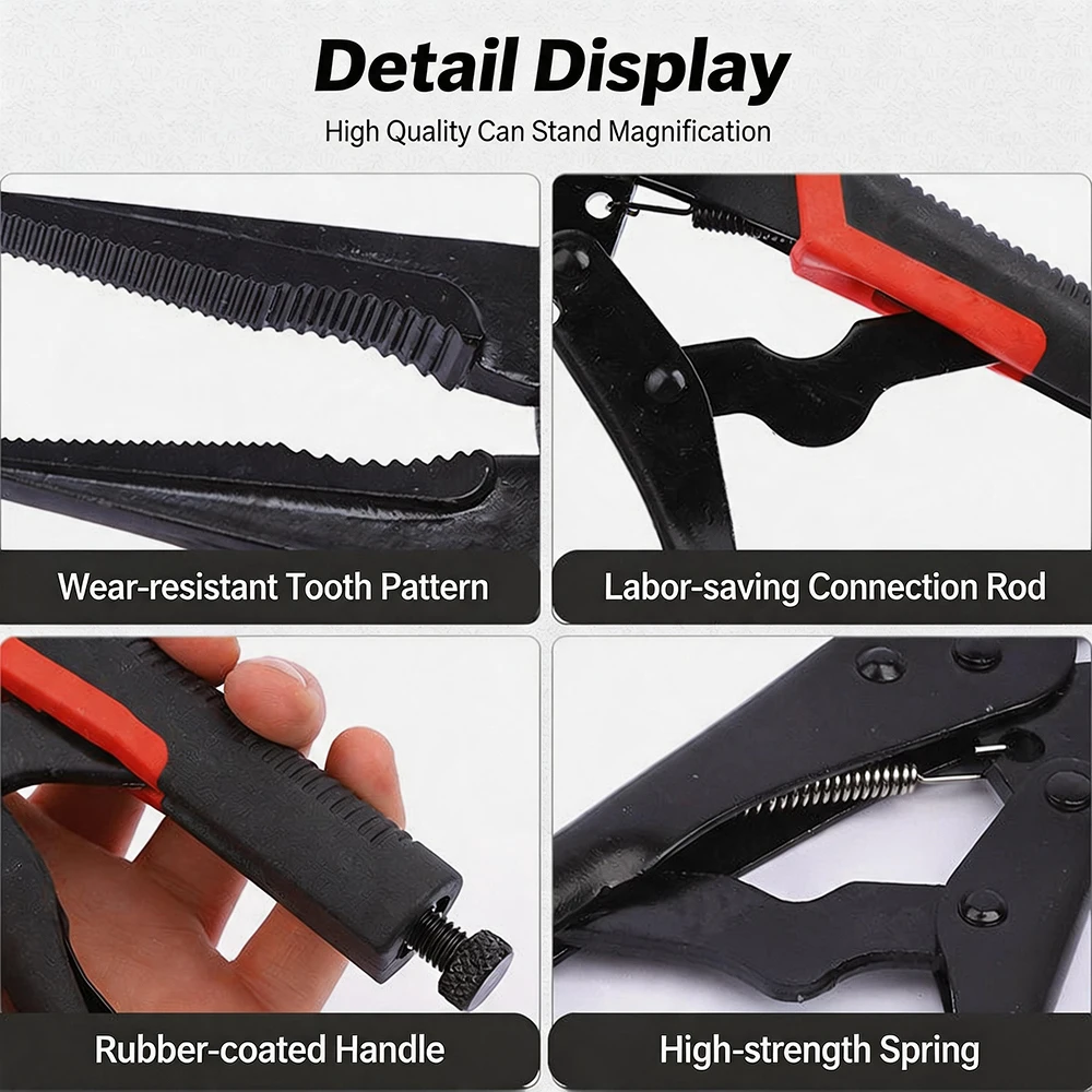 Locking Pliers Multi-function Universal Pressure Clamp Wide Opening Lock Grip Clamping Tool Woodworking Fixed Vise Grips