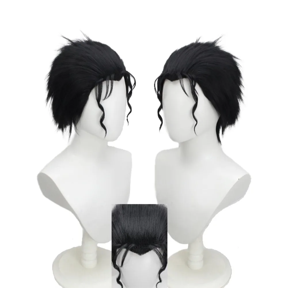 JoJo's Bizarre Adventure Stardust Crusaders Jotaro Kujo Zwart voorhaar cosplay pruik