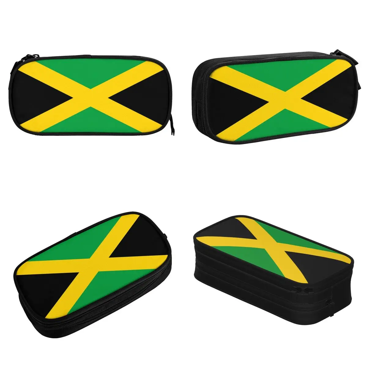 جامايكا العلم مقلمة حقيبة حامل القلم الجميلة للطلاب تخزين كبير اللوازم المدرسية الهدايا pencelcases