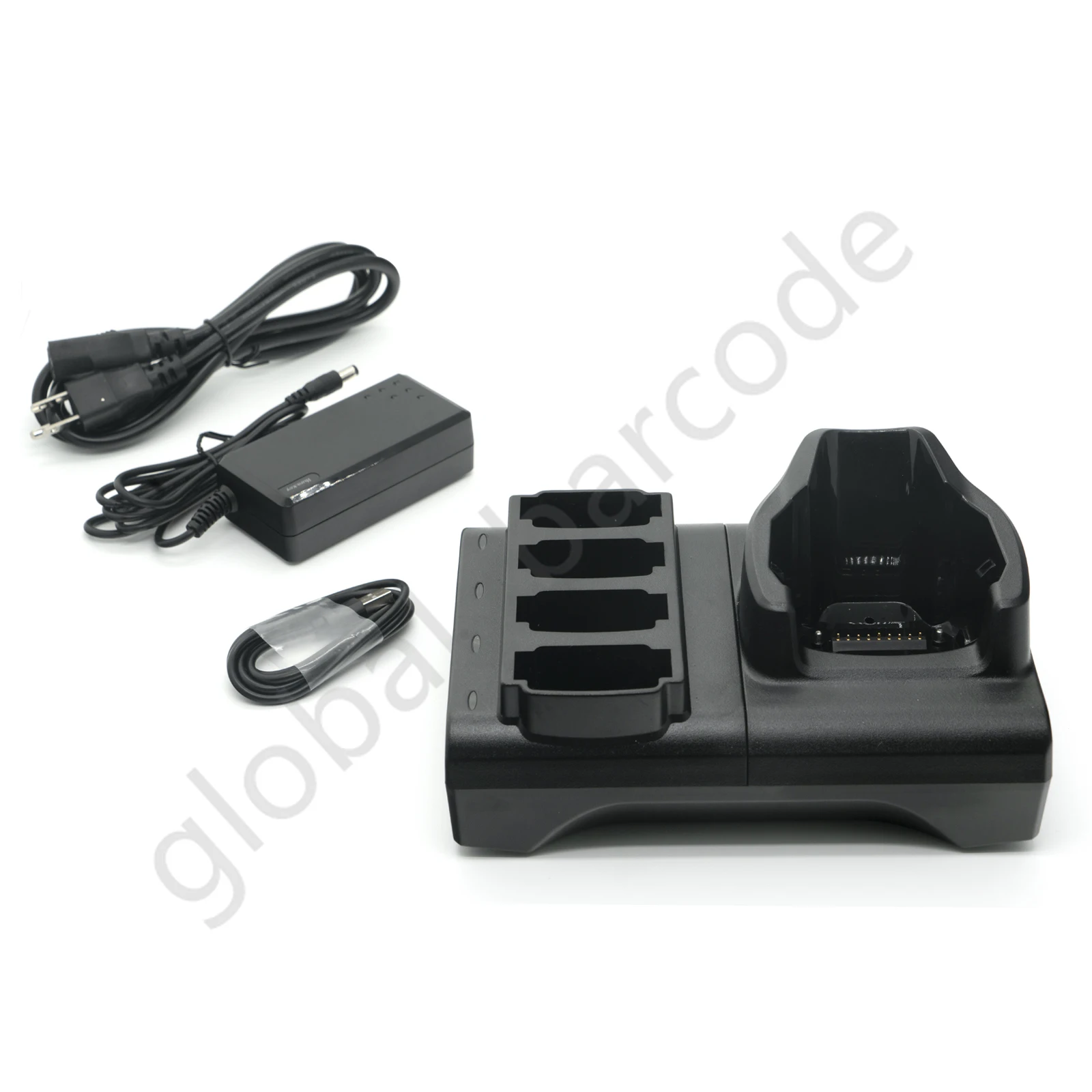 

4-Slot Battery Charger Cradle with Power Supply for Symbol Zebra MC9300 Series Barcode Scanner Handheld Mobile Computer