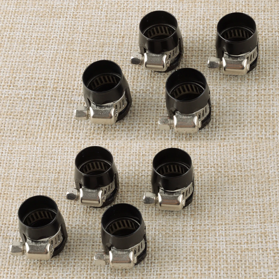 

8Pcs AN6 Hex Fuel Hose Finisher Clamp Line End Cover Flare Fitting Adapter Connector Black Fit for All Car Aluminum Alloy