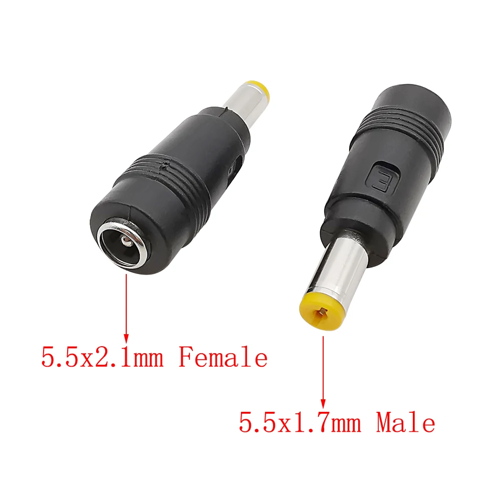 DC Jack Adapter Connector Laptop 5.5*2.1 Moth To 6.3 * 3.0/5.5* 2.5/5.5* 1.7/4.8*1.7/4.0 * 1.7/3.5 * 1.35/3.0*1.1/2.5*0.7  Male