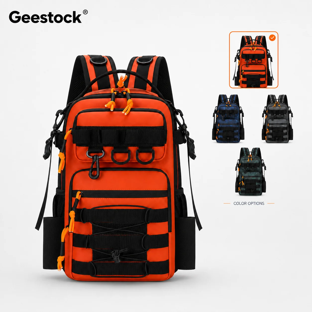 Large Capacity Fishing Rod Bag For Men Convertible Shoulder Backpack Travel Tackle Storage Chest Pack For Outdoor Angling Gear
