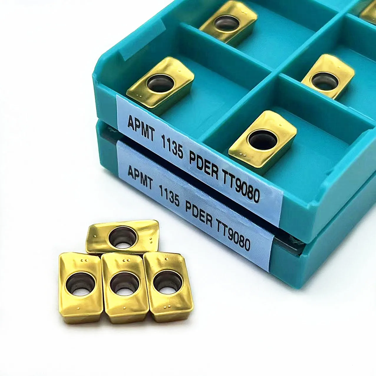Herramienta de torneado de carburo Indexable APMT1135 PDER TT9080, herramientas de torno de metal CNC, 10 piezas, APMT 1135