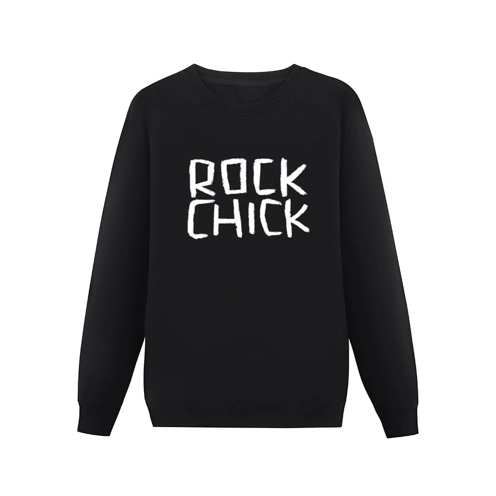 Typography Rock Music Bands, Text, Rock Chick Pullover Hoodie autumn men's sweat-shirt set men's sweatshirt