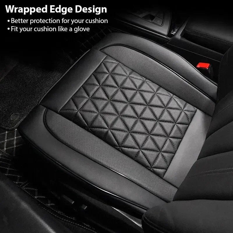 New Front Car Seat Cover PU Leather Cars Seat Cushion Automobiles Seat Protector Universal Car Chair Pad Mat Auto Accessories