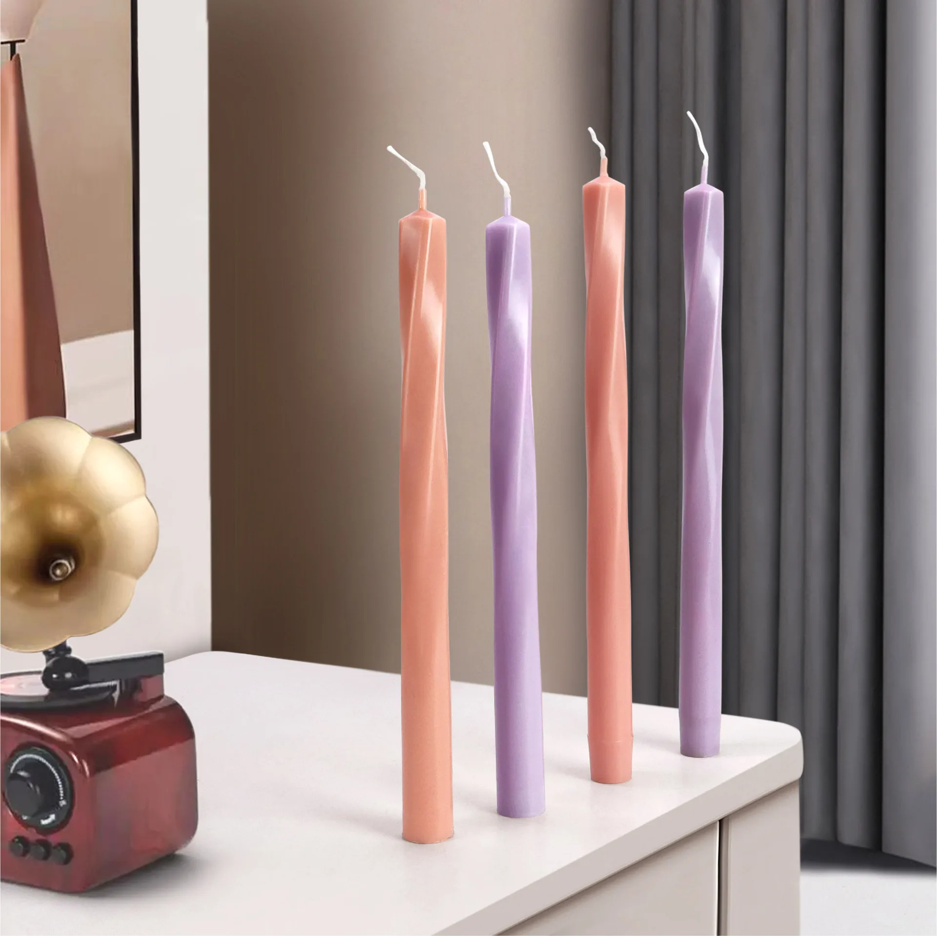 Square Pillar Spiral candle Mold Acrylic candle Mold  candle making kit