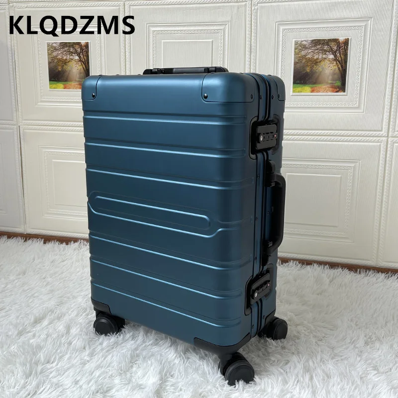 Imagem -05 - Klqdzms-alumínio Magnésio Liga Trolley Case Student Boarding Box com Rodas Rolling Suitcase All-alumínio Bagagem Novo 20 24 28