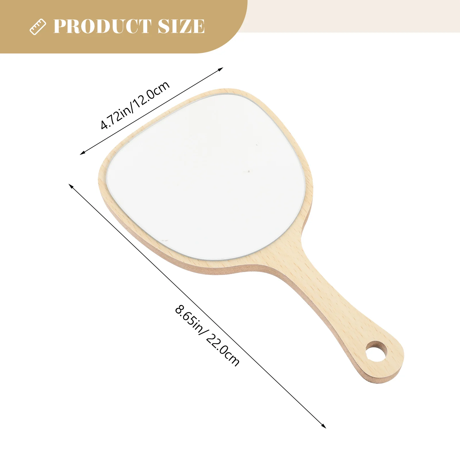 Mini Miroir de Maquillage Mural en Bois, Accessoire pour Salon de miles et Voyage