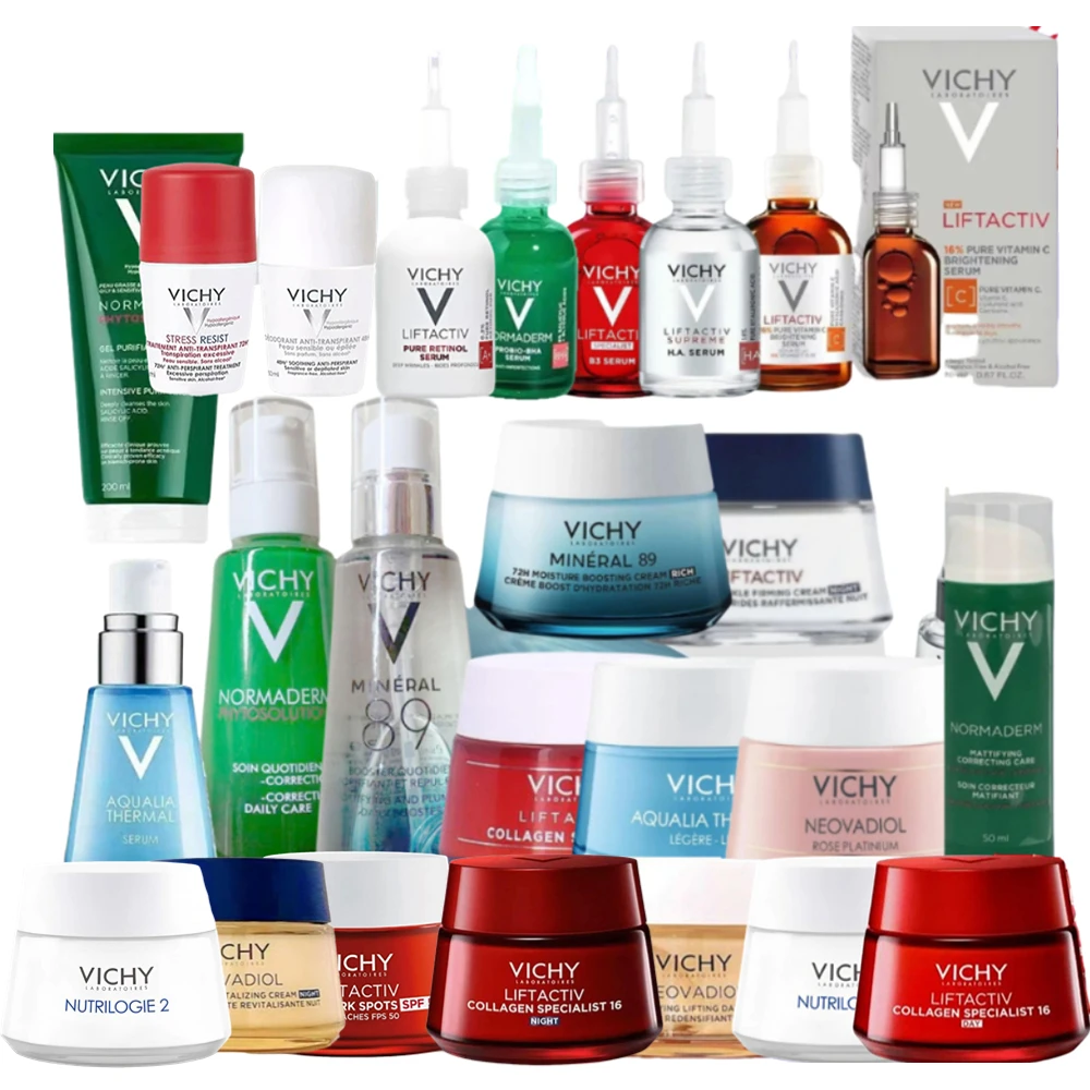 Crema de noche de colágeno Vichy, crema activa sin lavado, esencia nutritiva de ácido hialurónico, cuidado diario de la piel