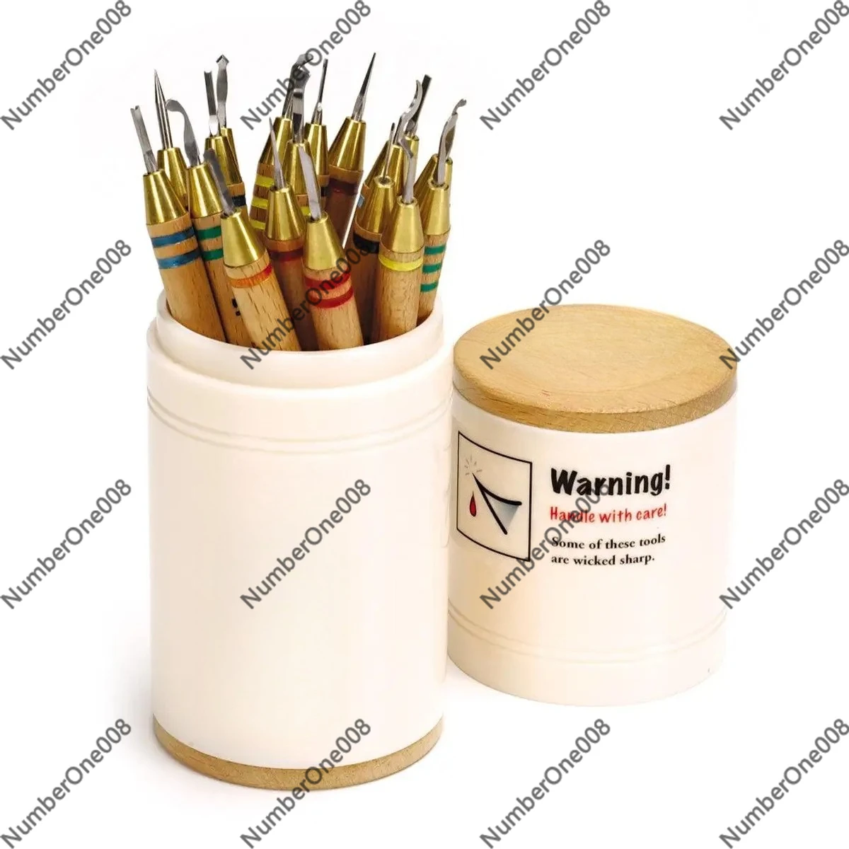 18-Piece Wax Carving Tool Set Steel Beechwood Handle Jewelry Carvers Master Kit With Storage Instruction Booklet