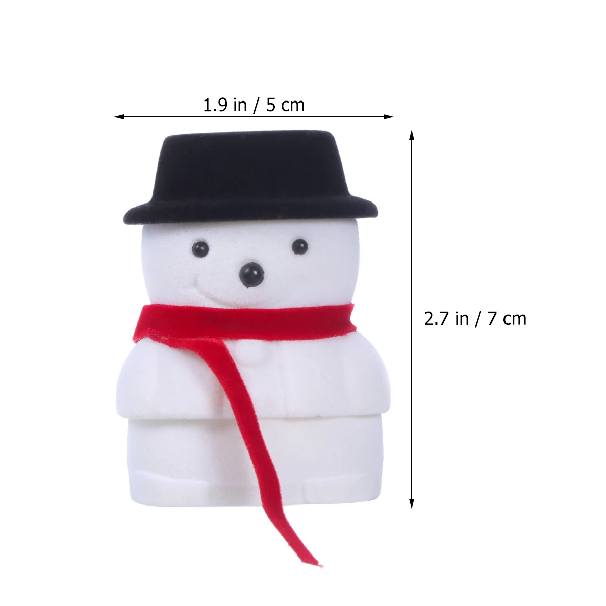 

Fancy Snowman Jewelry Case Flannel Ring Holder Creative Christmas Gift Box for Storing Earrings Necklaces Rings
