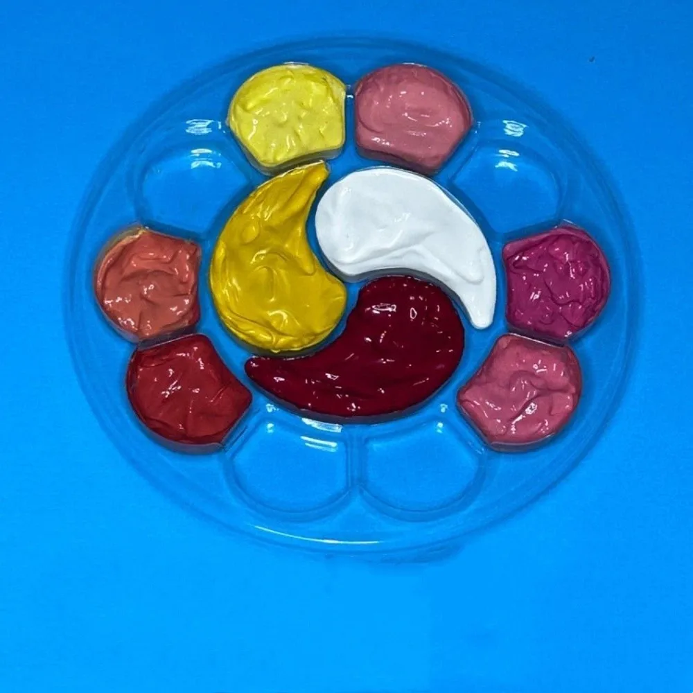 100Pcs Transparent Disposable Color Palette No-Wash Stackable Paint Palette Portable Lightweight Disposable Paint Tray school