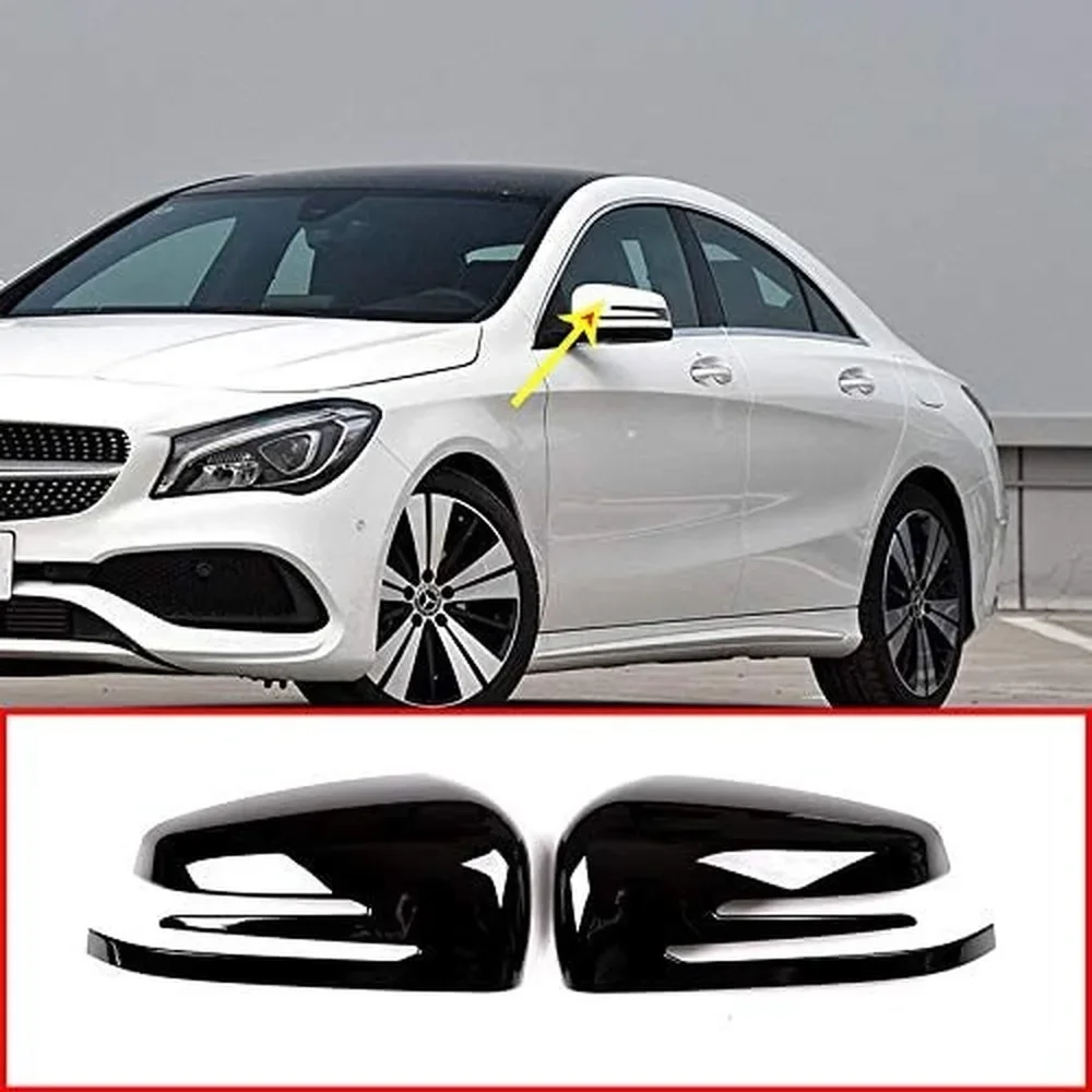 Plastic Side Rearview Mirror Cap Cover Trim For Mercedes Benz A B W246 C W204 E W212 CLA W117 CLS W218 GLK X204 GLA Class X156