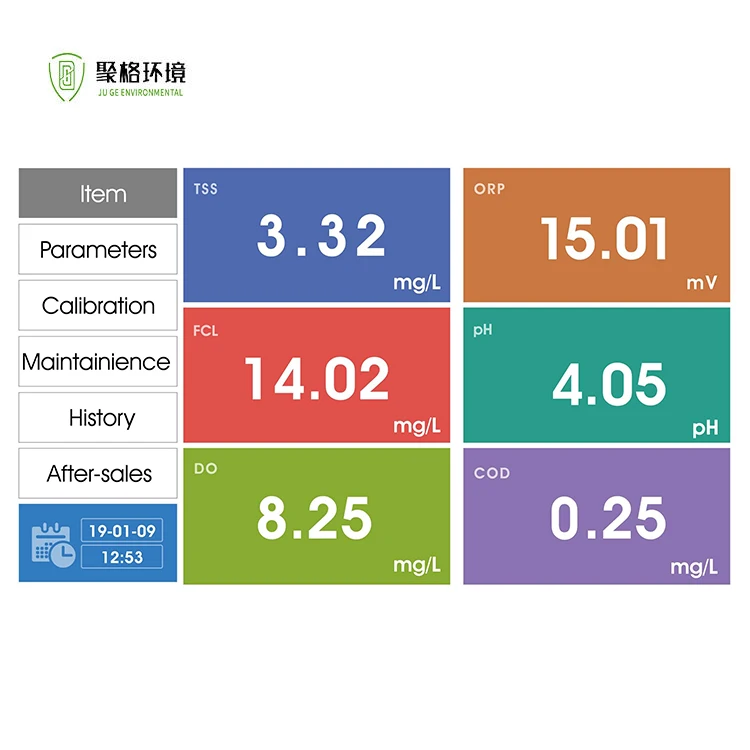 Industry Water Quality Monitor PH Sensor Conductivity Dissolved Oxygen Turbidity COD Water Meter Multi-parameter Water Analyzer