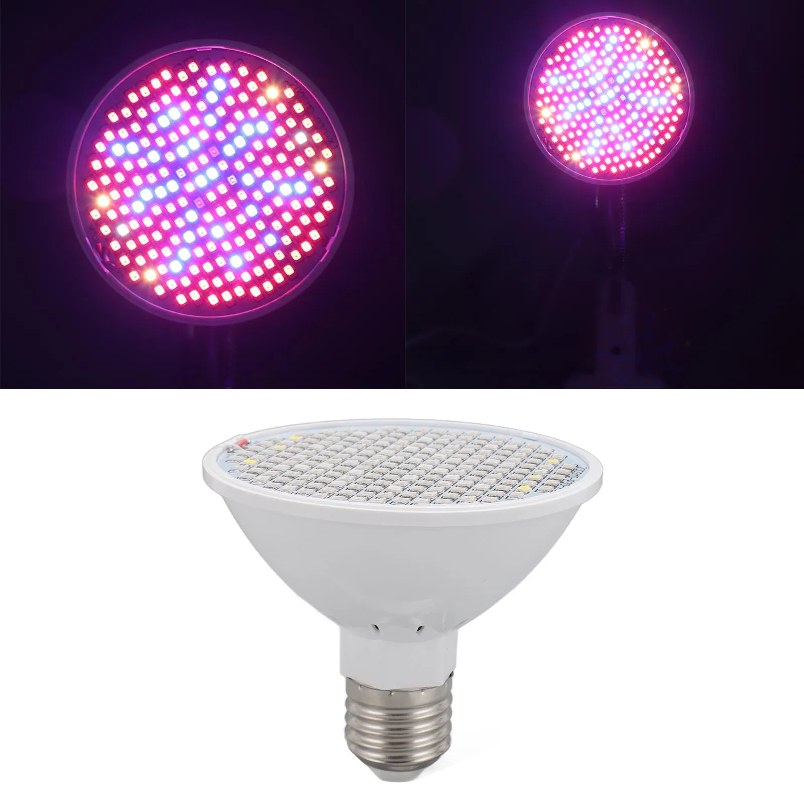 Bombilla para lámpara de Interior de 8W, 200 LED, disipación de calor, espectro completo, luz de cultivo de plantas para invernadero doméstico, 110-220V