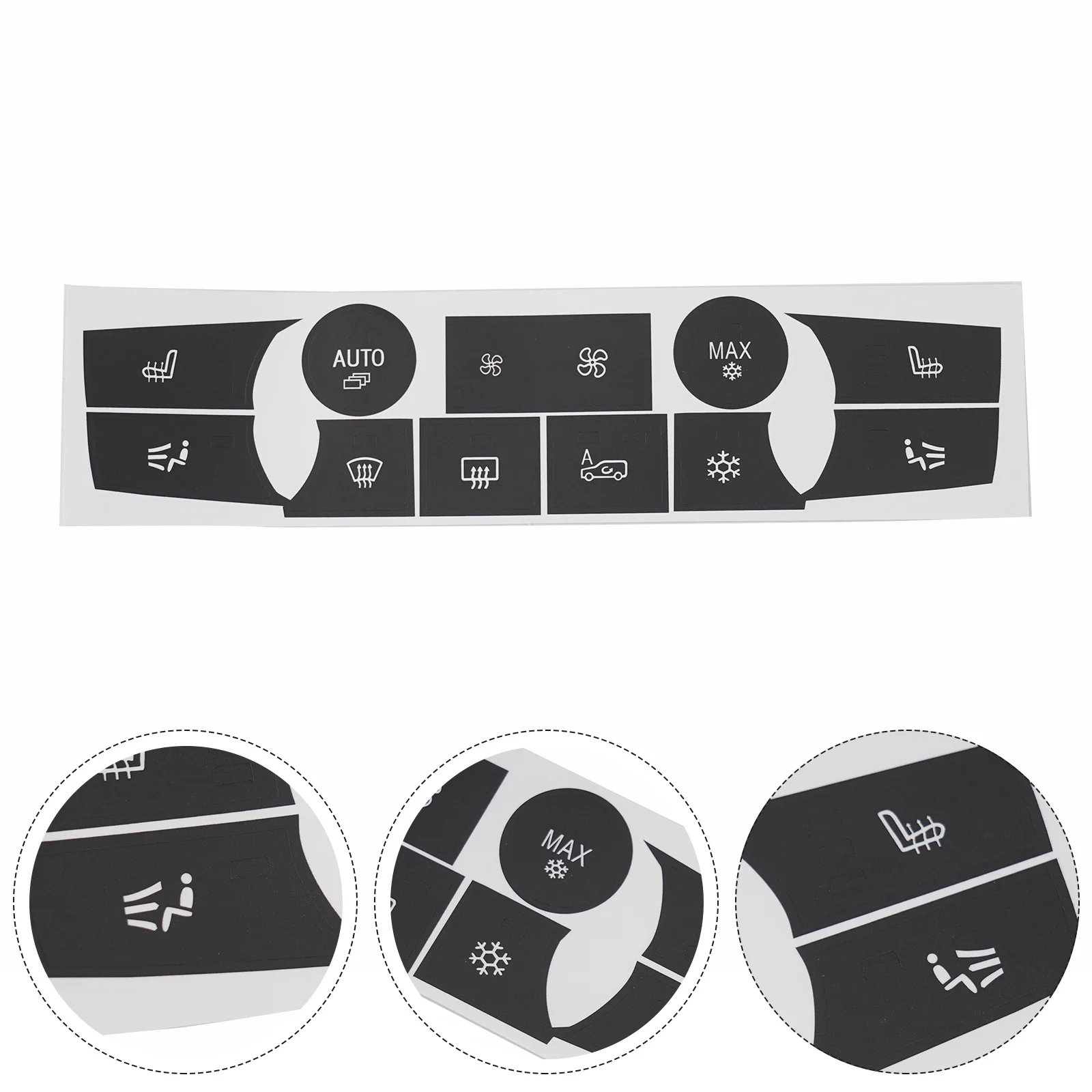 Button Knob Decal Repair Sticker X6 for e71 2008-2014 50*200mm White Lettering Easy Application Mproved Visibility