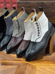 High Top Men's Shoes Autumn and Winter Retro Handmade Classic Chelsea Boots Men's Short Boots Gentlemen's Style
