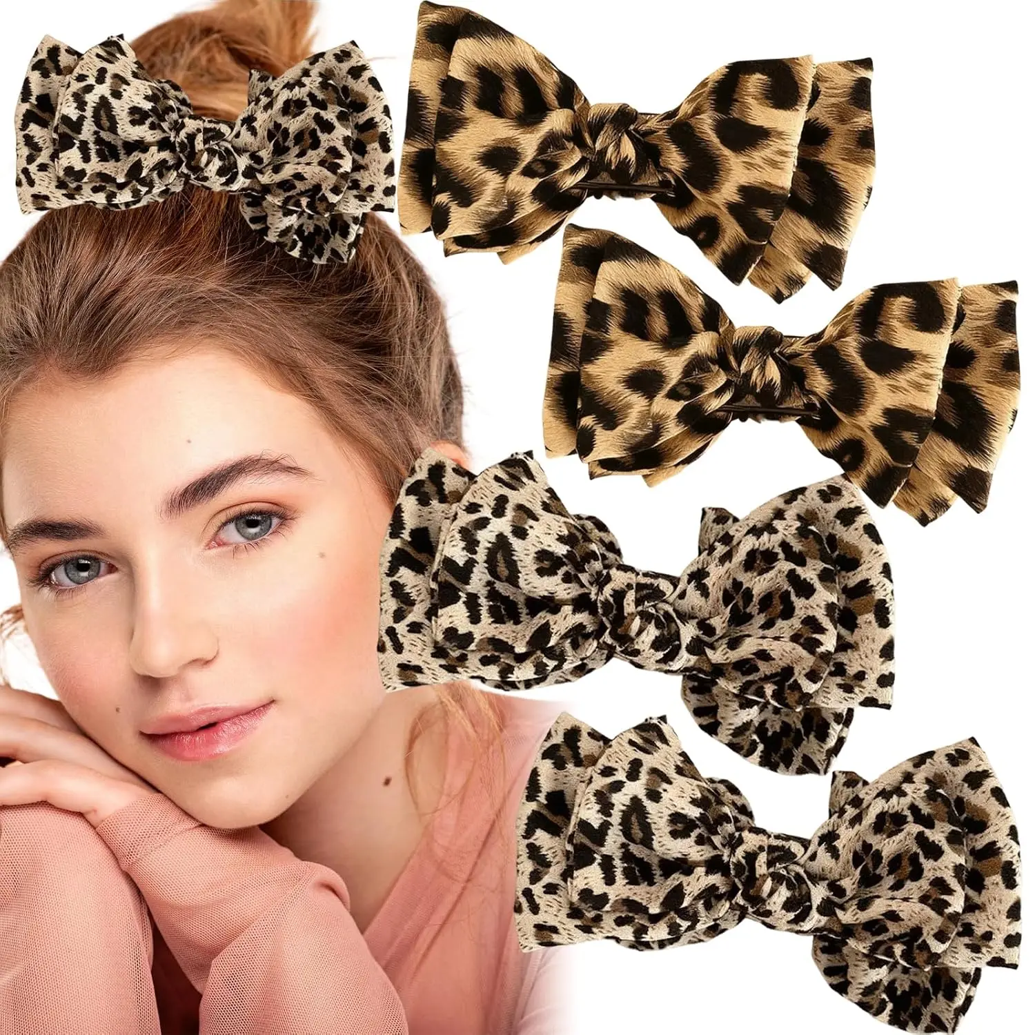 

Trendy Dark Brown Leopard Hair Claw – Big Grip Power, Makes Hair Look Thicker, PVE + Cloth Design, Great for Daily Wear & Special Occasions