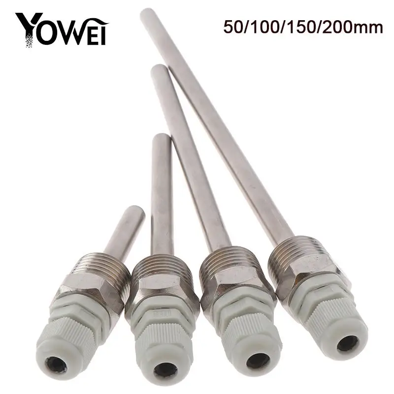 1PCS Stainless Steel 50/100/150/200mm Thermowell 1/2\