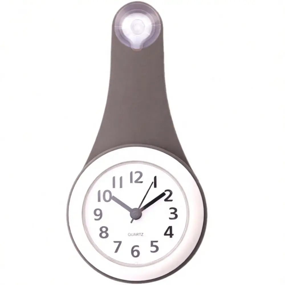 Waterproof Suction Cup Wall Clock Silent Movement Digital Pointer Timer For Bathroom Shower Bedroom Home Decor Wall Accessory
