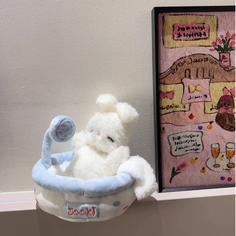 JOOKI ぬいぐるみウサギのおもちゃかわいいソフト新年バニーぬいぐるみバブルバスシリーズ睡眠枕女の子のための誕生日プレゼント