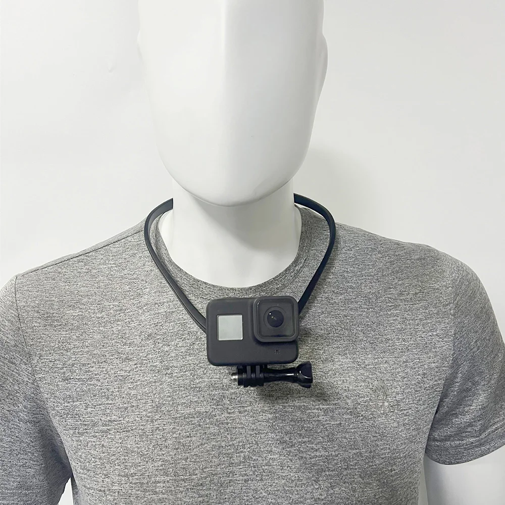 Adjustable Neck Mount Necklace Holder For GoPro Hero 12 11 10 9 8 7 6 5 4 Insta360 X2 X3 DJI Osmo Action 4 3 Camera Accessories