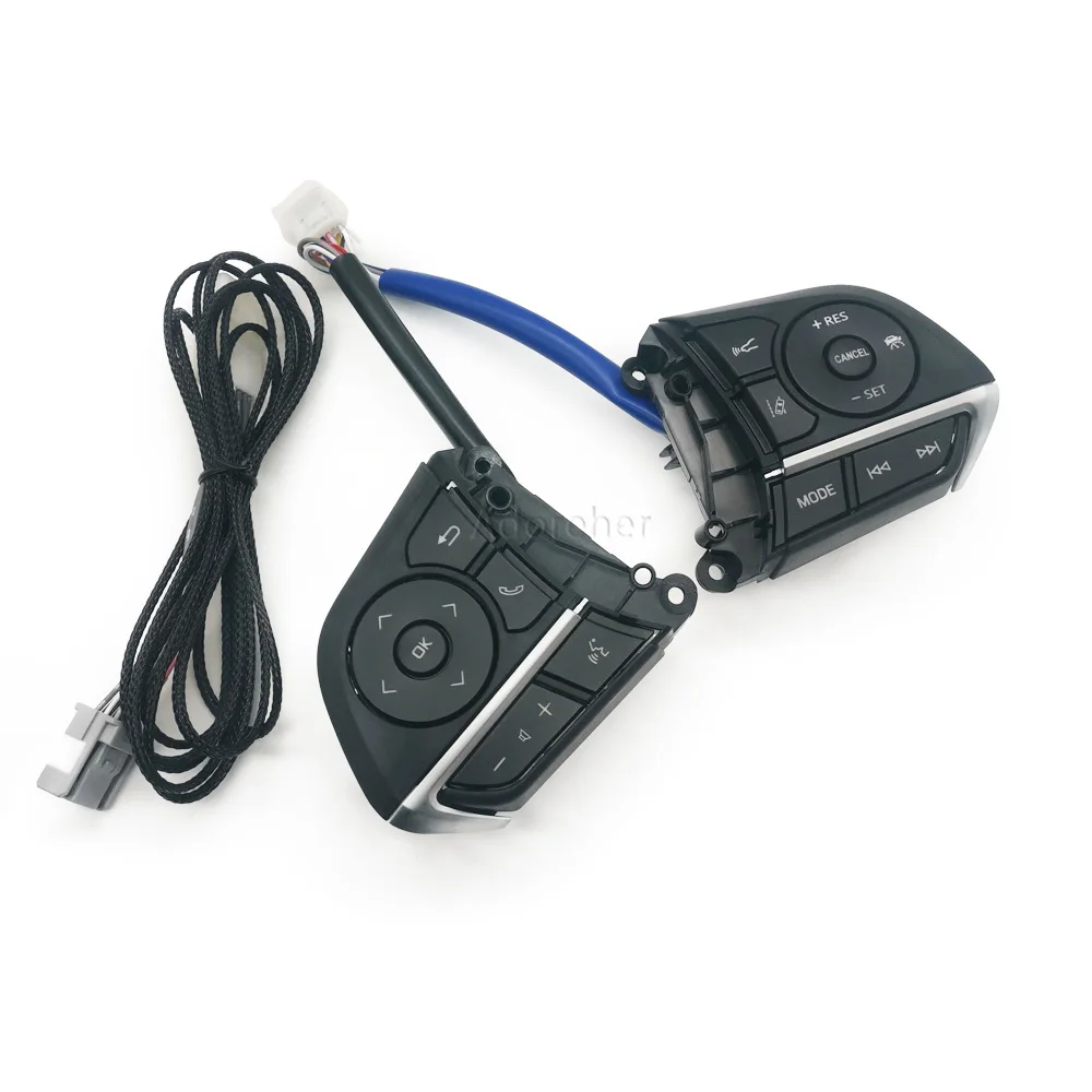

1 Set Fit For Toyota Camry 2019 2020 2021 2022 Remote Cruise Control Button Car Steering Wheel Control Buttons with Wire harness