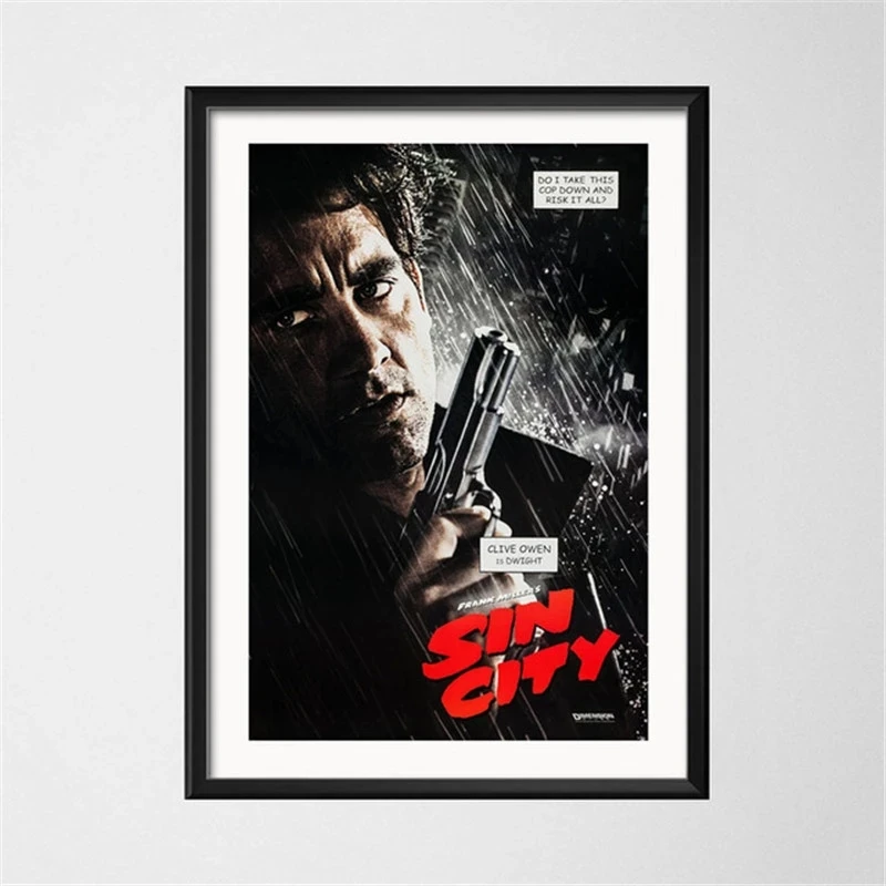 Sin City Quentin Tarantino Movie Hot Art Painting Vintage Canvas Poster Wall Home Decor