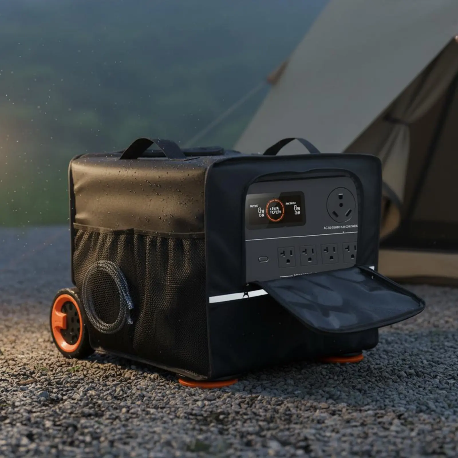 Solar Generator Particle Cover Dustproof Portable Power Station Protector Waterproof Generator Storage Bag Reflective Strip