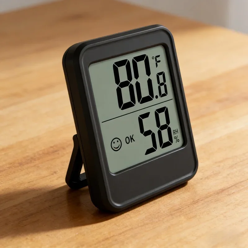 

1pc Smart Digital Thermometer Hygrometer Indoor Temperature Humidity Monitor Clear LCD Display Home Baby Room Use Tool Accessory