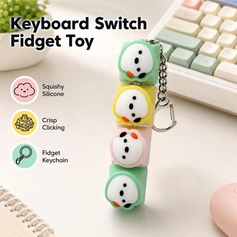 squeezes the keyboard Puppy Keycap Mechanical Keyboard Fidget Spinner Stress Relieving Toy Cute Keyring Office Desk Anxiety Gift