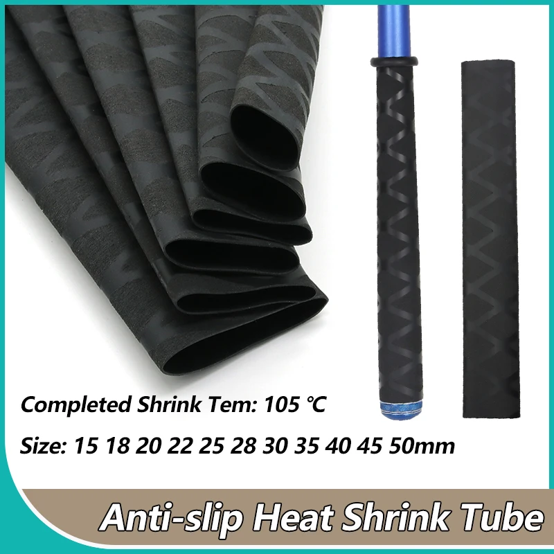 

Black Anti-slip Heat Shrink Tube for Fishing Rod Grip DIY Heat Shrink Wrapping Shrink Tubing 15 18 20 22 25 28 30 35 40 45 50mm