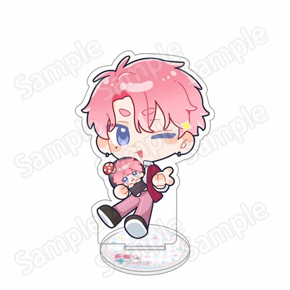 New Anime Tamon's B-Side Tamon-kun Ima Docchi!? Q Acrylic Stand keychain Tamon Fukuhara Utage Kinoshita HD Print Desk Decor Coll