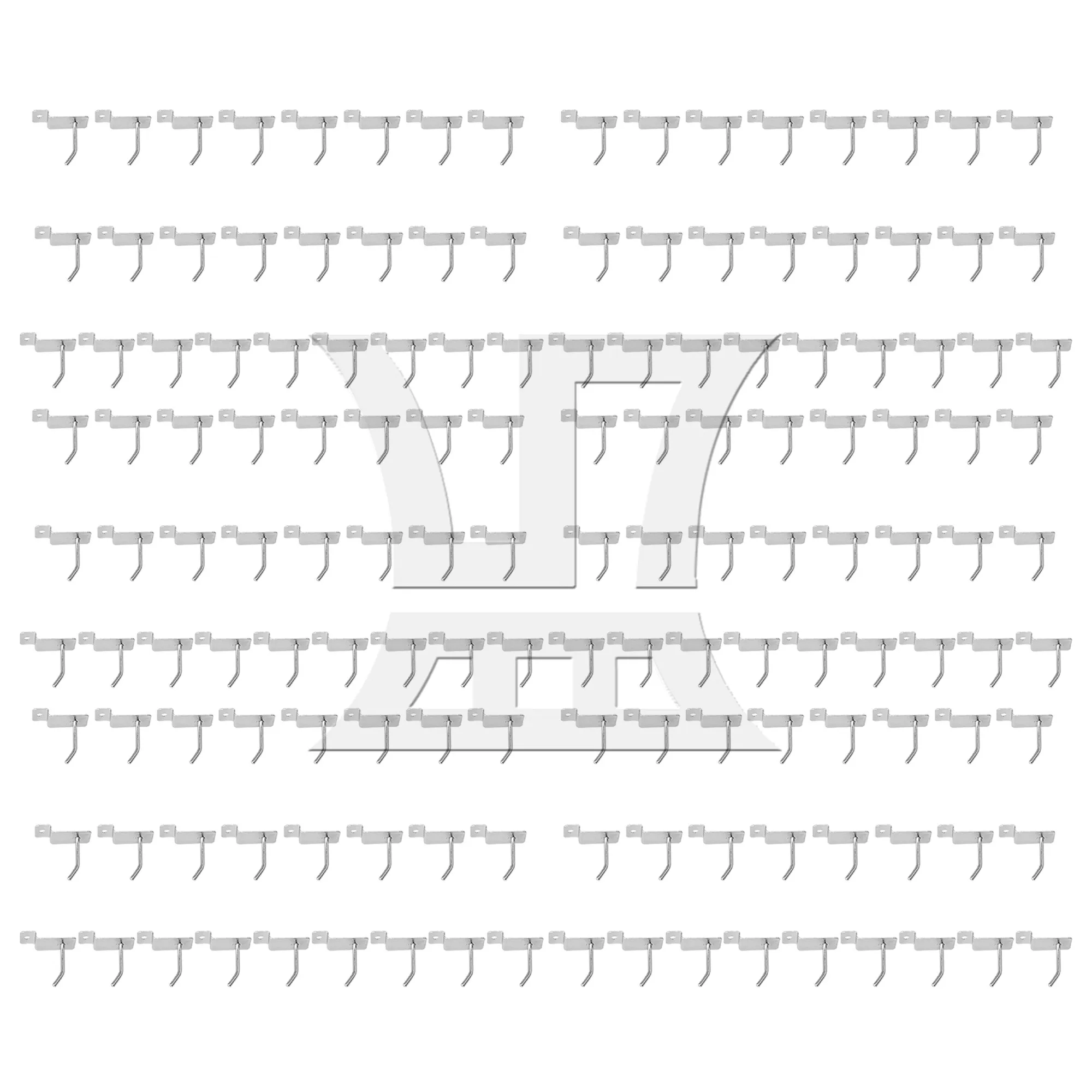 

CNBTR 150 Pcs Slatwall Single Hook Pin Display Fitting Prong Hanger 4x50mm