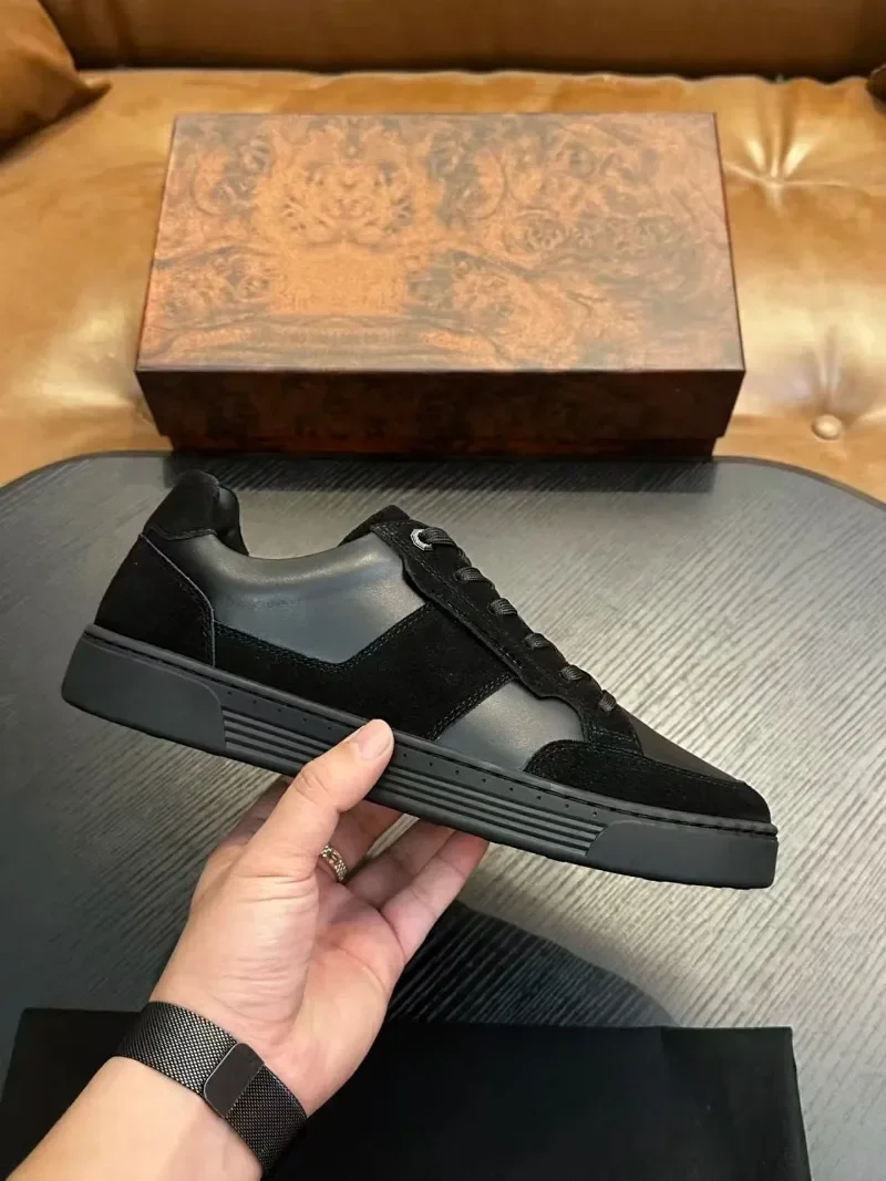 2026 New Men Suede Leather Patchwork Thick Platform Sneakers, Low Top Lace Up Round Toe Casual Skate Jogging Shoes
