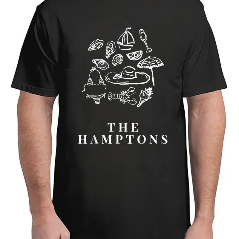 The Hamptons Ny Trendy Summer Beach Aesthetic T Shirt Classic Adult S 4Xl